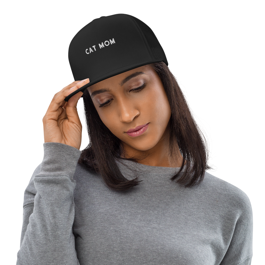 Cat Mom Embroidered Trucker Hat