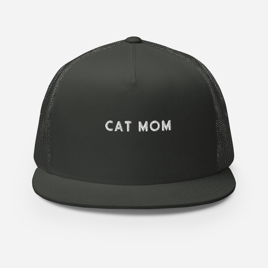 Cat Mom Embroidered Trucker Hat