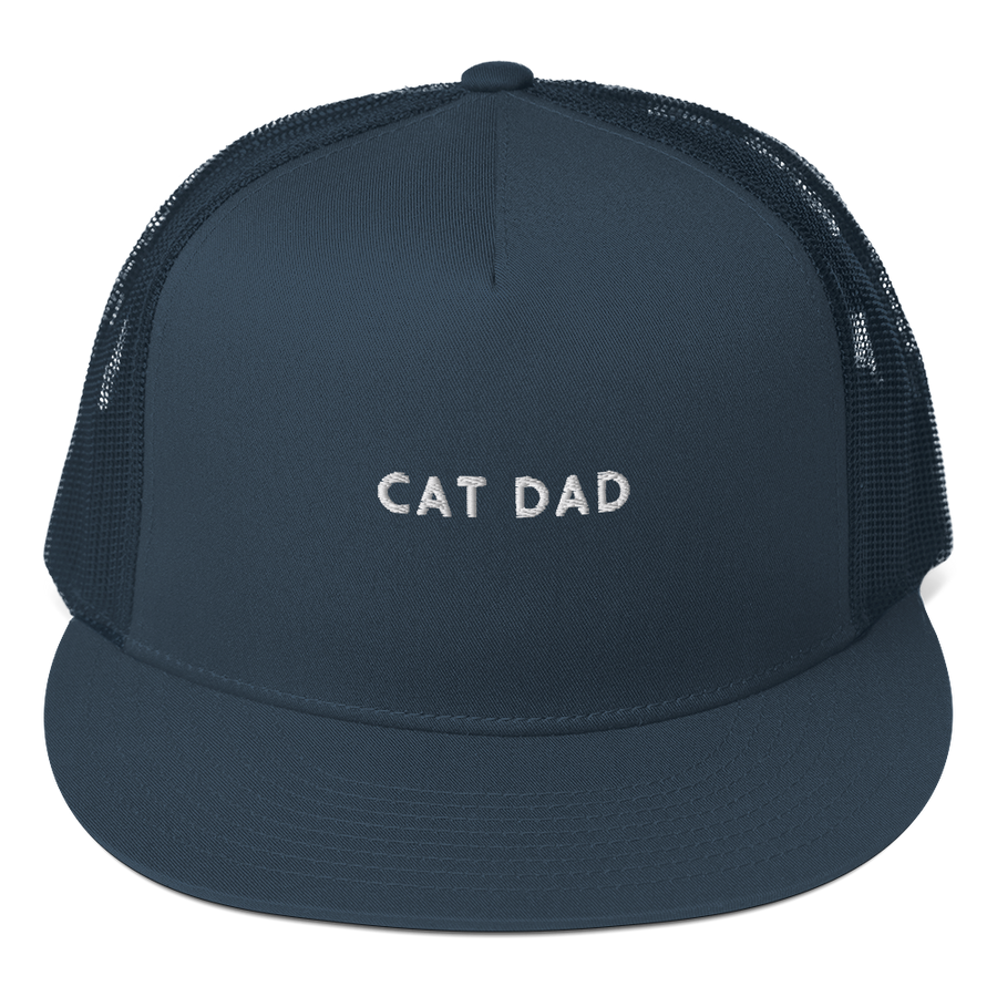 Cat Dad Embroidered Trucker Hat