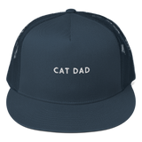 Cat Dad Embroidered Trucker Hat