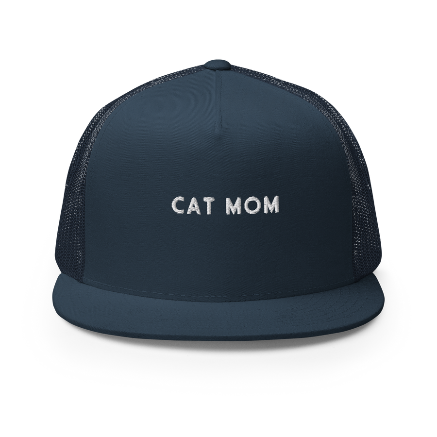 Cat Mom Embroidered Trucker Hat