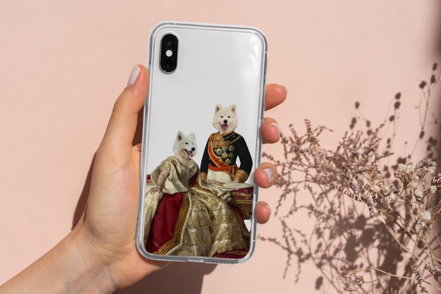 King & Queen Pet Portrait Phone Cases
