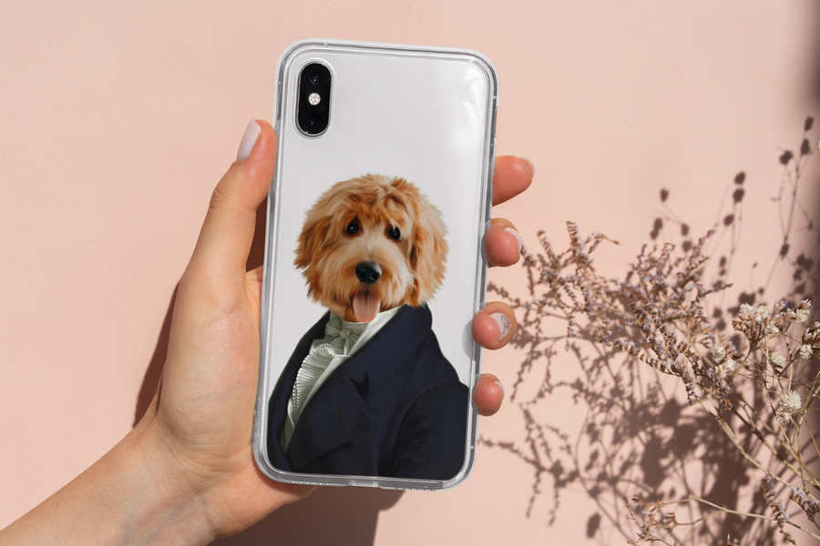Dignified Gentleman Pet Portrait Phone Cases