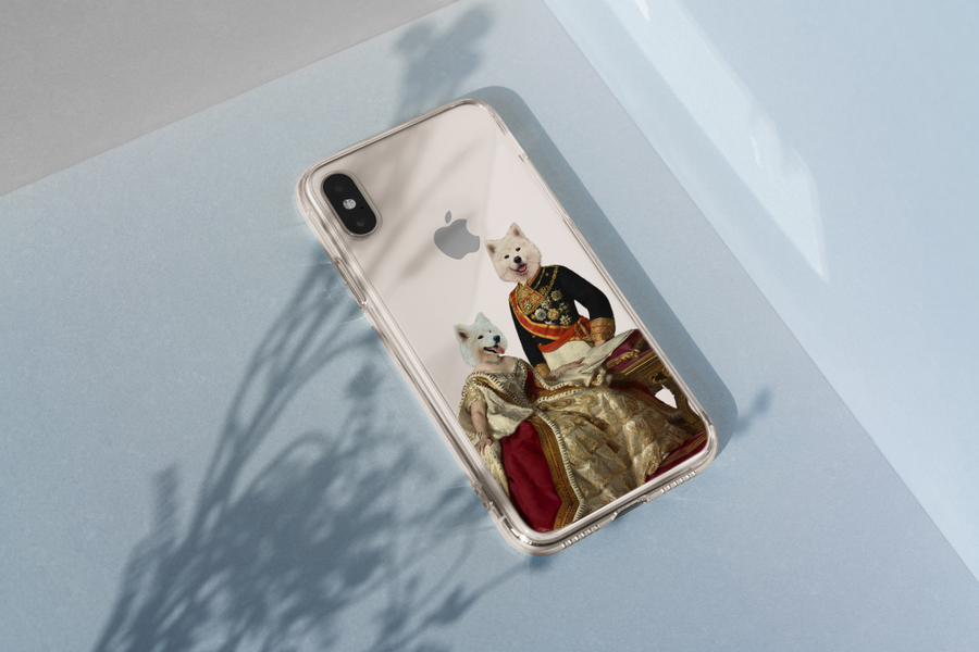King & Queen Pet Portrait Phone Cases