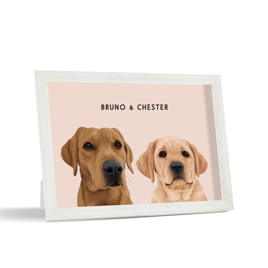 Custom Desktop Two Pet Portrait
