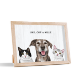 Custom Desktop Three Pet Portrait