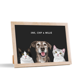 Custom Desktop Three Pet Portrait