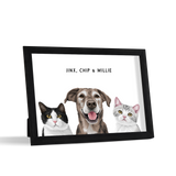 Custom Desktop Three Pet Portrait