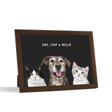Custom Desktop Three Pet Portrait