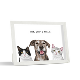 Custom Desktop Three Pet Portrait