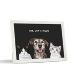Custom Desktop Three Pet Portrait