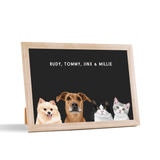 Custom Desktop Four Pet Portrait