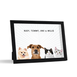 Custom Desktop Four Pet Portrait