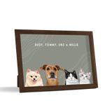 Custom Desktop Four Pet Portrait