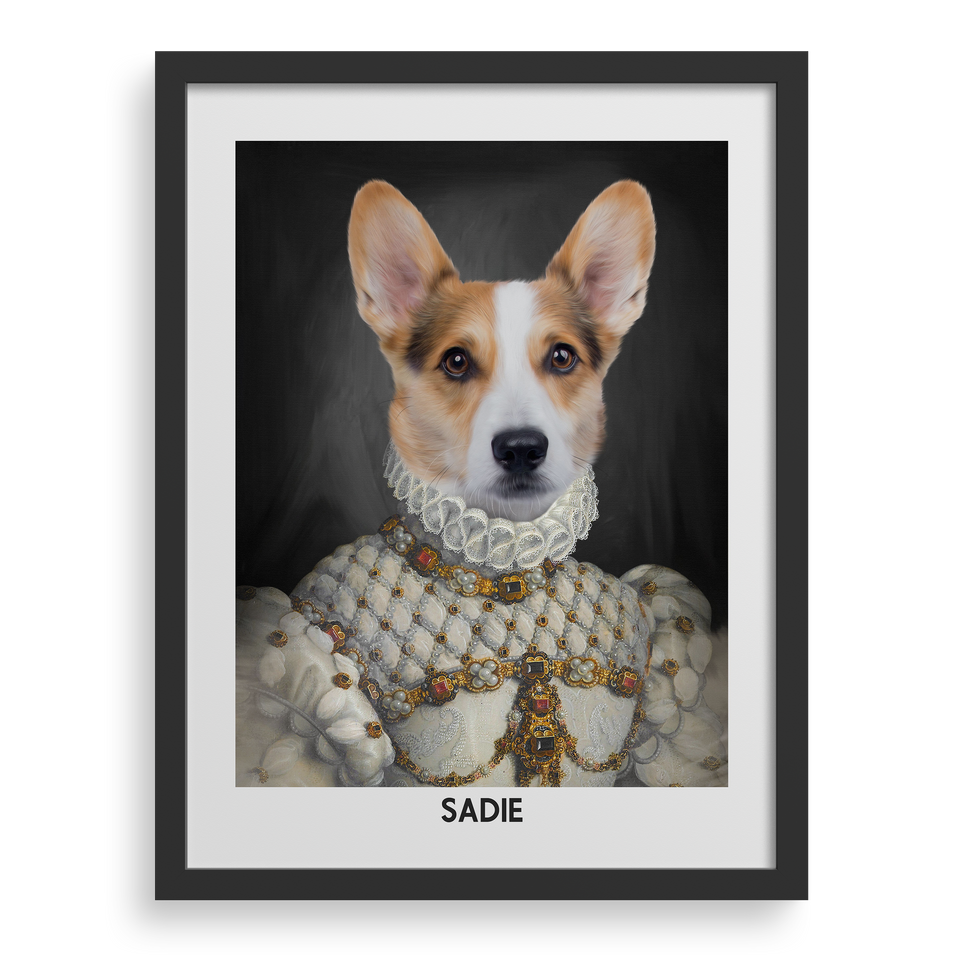 The Proper Lady Custom Pet Portrait