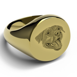Custom Engraved Pet Portrait Ring