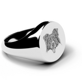 Custom Engraved Pet Portrait Ring