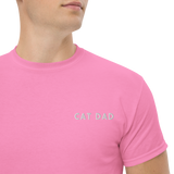 Cat Dad Embroidered T-Shirt
