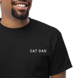 Cat Dad Embroidered T-Shirt