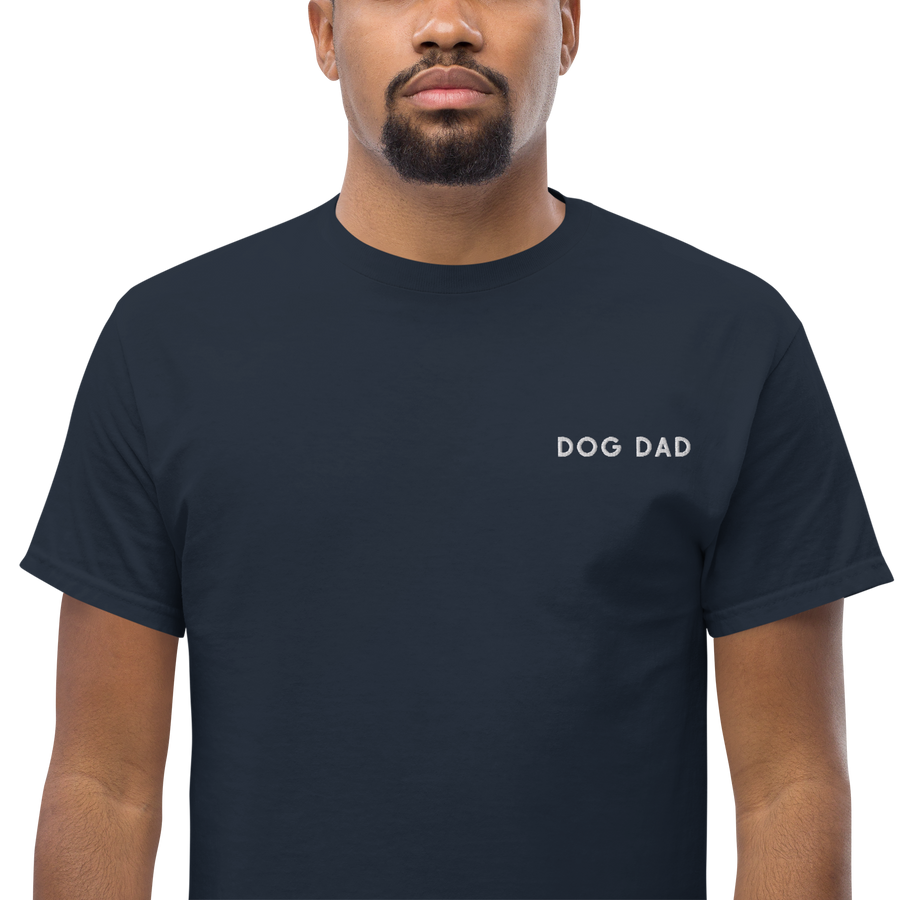 Dog Dad Embroidered T-Shirt