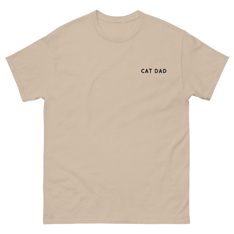 Cat Dad Embroidered T-Shirt