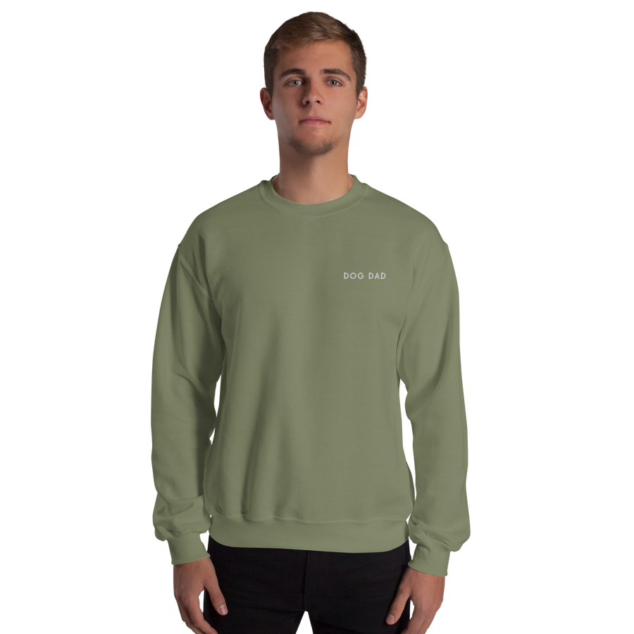 Dog Dad Embroidered Pet Crewneck