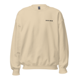 dog mom crew neck sweatshirt in sand color