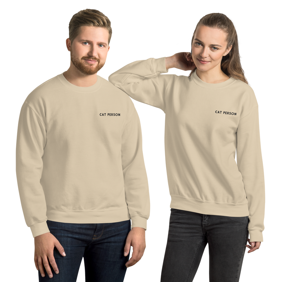 Cat Mom Embroidered Pet Crewneck