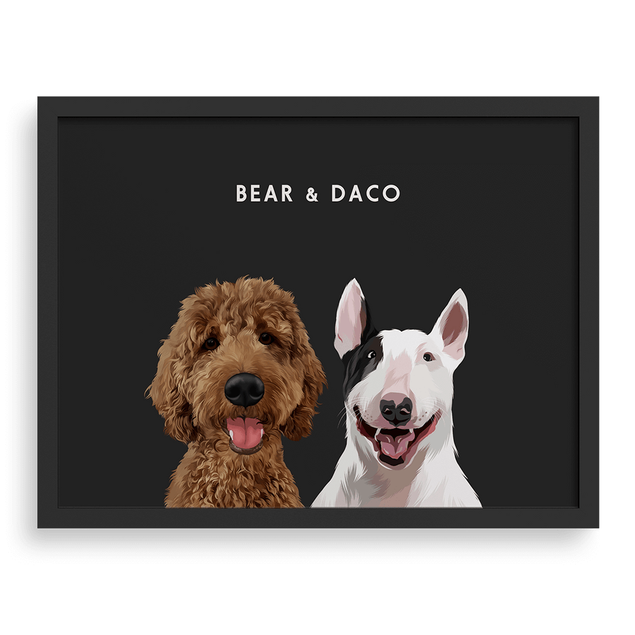 Custom Two Pet Portrait