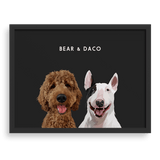 Custom Two Pet Portrait