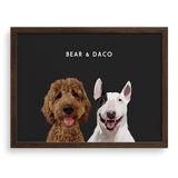 Custom Two Pet Portrait