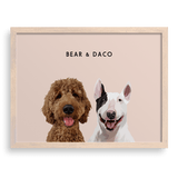 Custom Two Pet Portrait