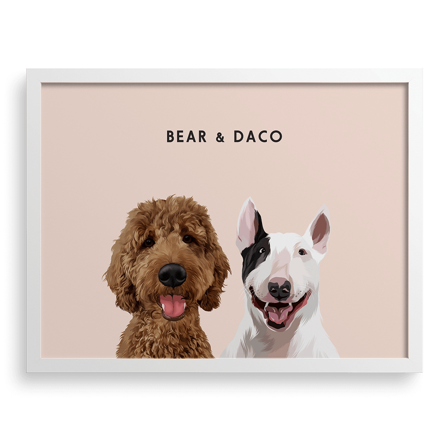 Custom Two Pet Portrait