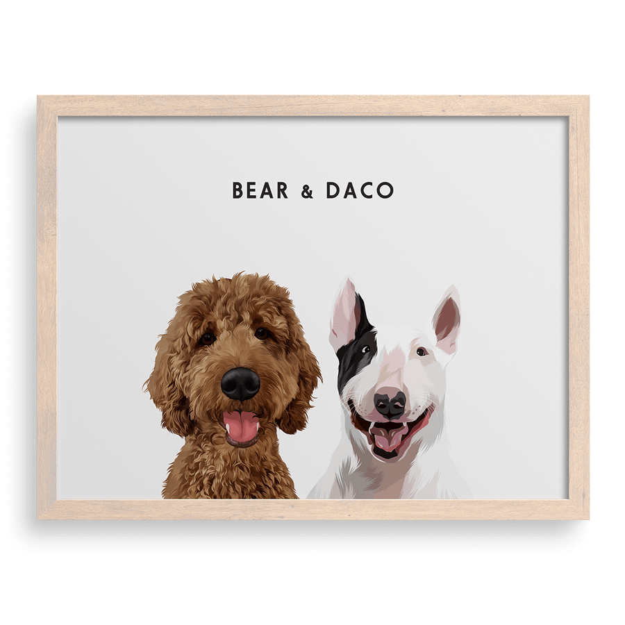 Custom Two Pet Portrait