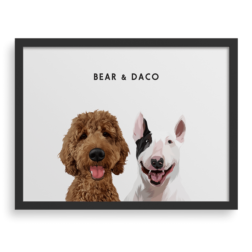 Custom Two Pet Portrait