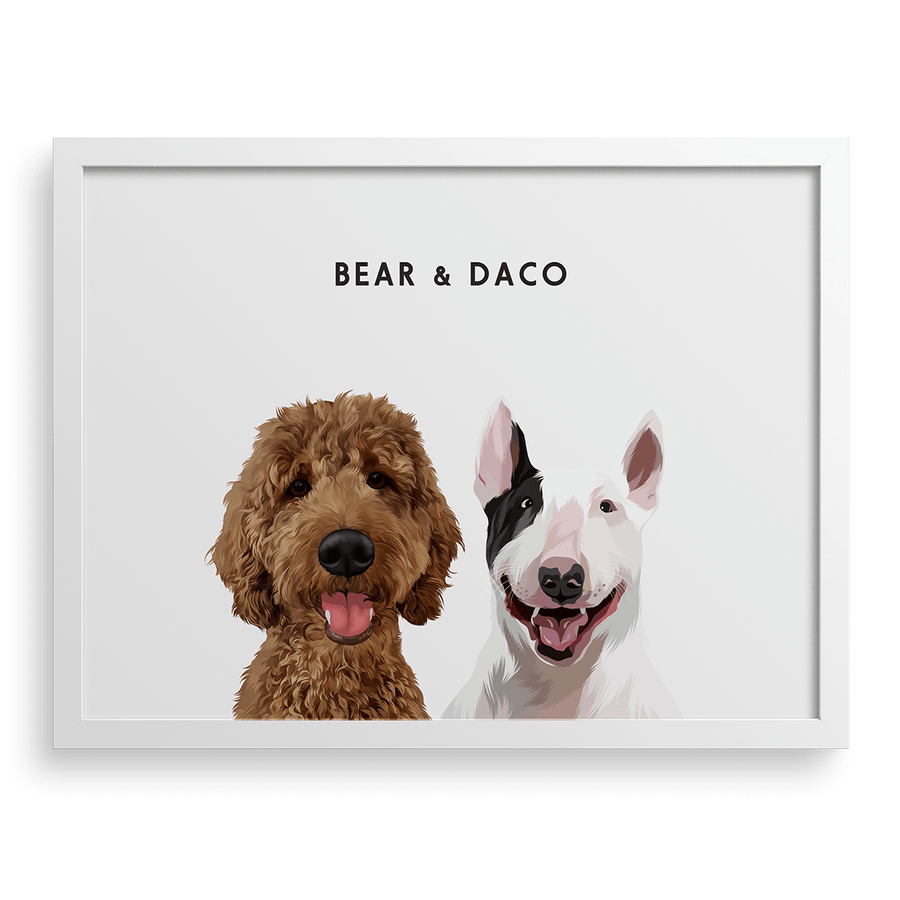 Custom Two Pet Portrait