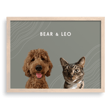 Custom Two Pet Portrait