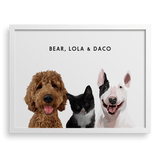 Custom Three Pet Portrait