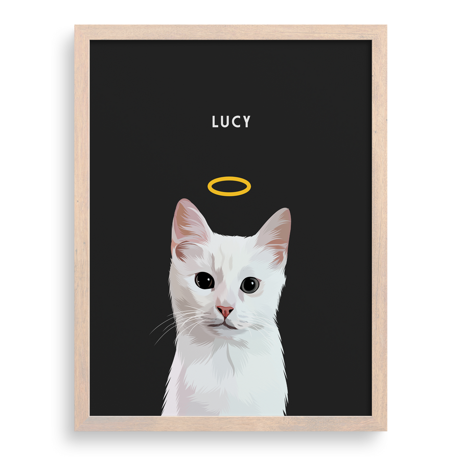 Custom Memorial Pet Portrait w/ Halo