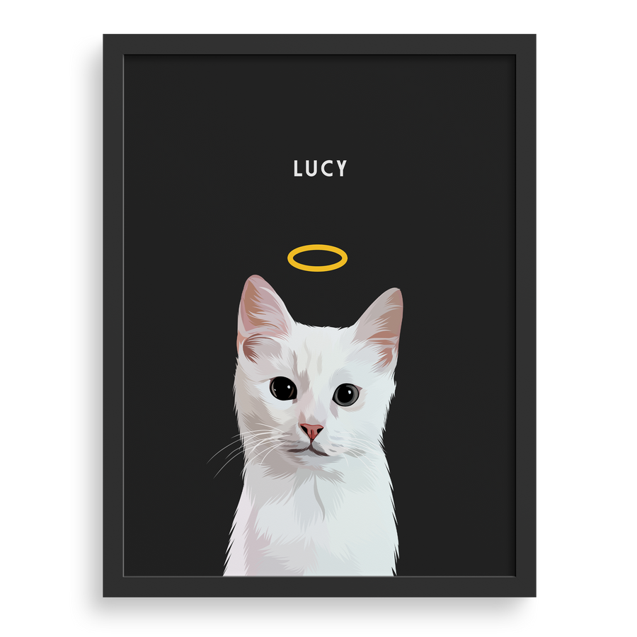 Custom Memorial Pet Portrait w/ Halo