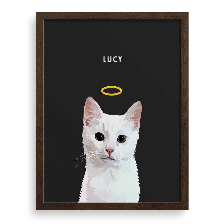 Custom Memorial Pet Portrait w/ Halo