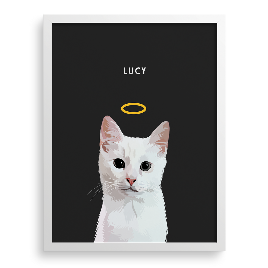 Custom Memorial Pet Portrait w/ Halo