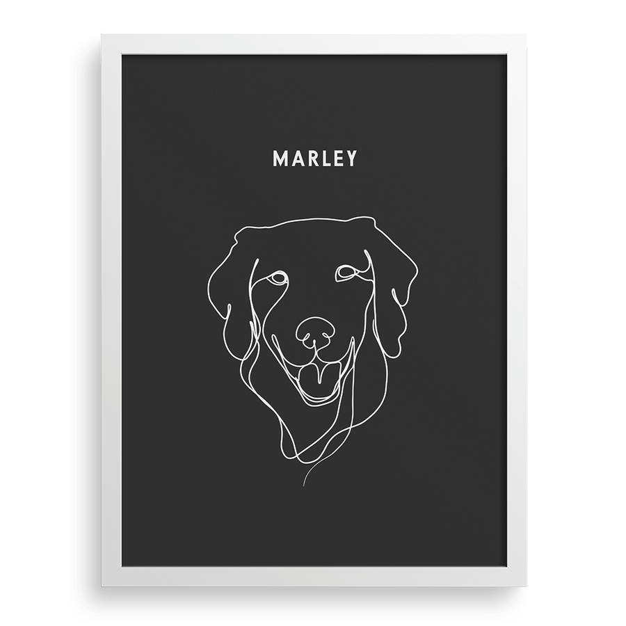 Custom One Pet Line Drawing Portrait