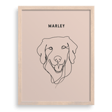 Custom One Pet Line Drawing Portrait