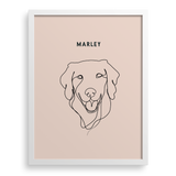 Custom One Pet Line Drawing Portrait