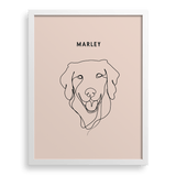 Custom One Pet Line Drawing Portrait