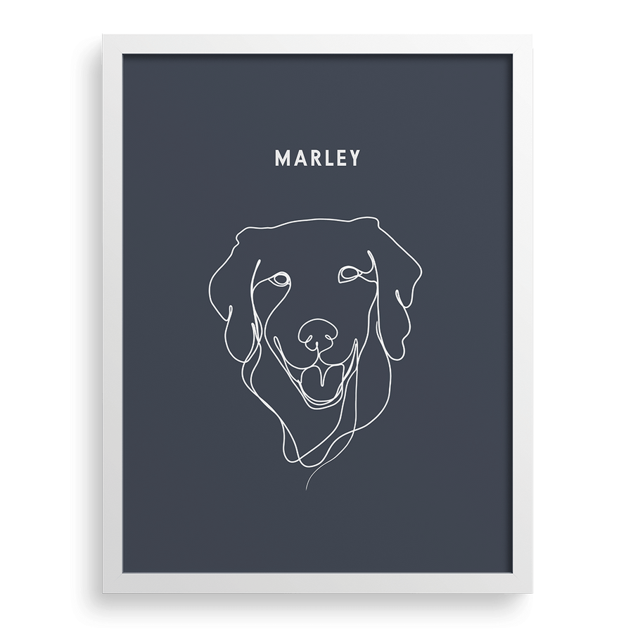 Custom One Pet Line Drawing Portrait