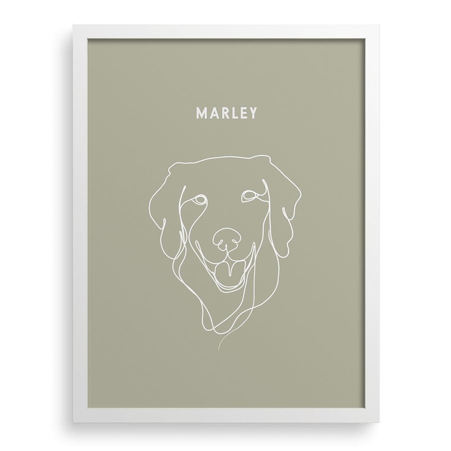 Custom One Pet Line Drawing Portrait
