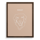 Custom One Pet Line Drawing Portrait