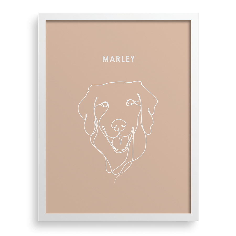 Custom One Pet Line Drawing Portrait